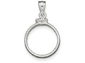 FJC Finejewelers Sterling Silver 18 X 1.2mm $0.10 Bright Cut Coin Bezel Pendant Necklace - Chain Included