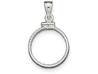 FJC Finejewelers Sterling Silver 18 X 1.2mm $0.10 Bright Cut Coin Bezel Pendant Necklace - Chain Included