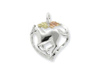FJC Finejewelers Sterling Silver Horse In Heart Necklace