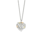 FJC Finejewelers Sterling Silver Horse In Heart Necklace