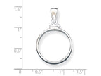 FJC Finejewelers Sterling Silver 21.1 X 2mm $0.05 Plain Coin Bezel Pendant Necklace - Chain Included