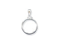 FJC Finejewelers Sterling Silver 21.1 X 2mm $0.05 Plain Coin Bezel Pendant Necklace - Chain Included