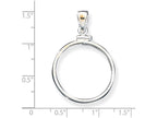 FJC Finejewelers Sterling Silver 24.1 X 1.7mm $0.25 Plain Coin Bezel Pendant Necklace - Chain Included
