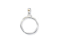 FJC Finejewelers Sterling Silver 24.1 X 1.7mm $0.25 Plain Coin Bezel Pendant Necklace - Chain Included