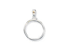 FJC Finejewelers Sterling Silver 24.1 X 1.7mm $0.25 Plain Coin Bezel Pendant Necklace - Chain Included