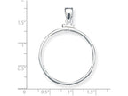 FJC Finejewelers Sterling Silver 30.5 X 2.1mm $0.50 Plain Coin Bezel Pendant Necklace - Chain Included