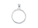 FJC Finejewelers Sterling Silver 30.5 X 2.1mm $0.50 Plain Coin Bezel Pendant Necklace - Chain Included