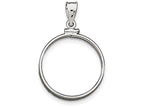 FJC Finejewelers Sterling Silver 26.4 X 1.8mm Susan B. Anthony Plain Coin Bezel Pendant Necklace - Chain Included