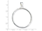 FJC Finejewelers Sterling Silver 40.6 X 3.1mm Plain Coin Bezel Pendant Necklace - Chain Included