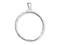 FJC Finejewelers Sterling Silver 40.6 X 3.1mm Plain Coin Bezel Pendant Necklace - Chain Included