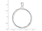 FJC Finejewelers Sterling Silver 39.4 X 3.1mm 1 Oz. Silver Town Plain Coin Bezel Pendant Necklace - Chain Included