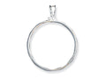 FJC Finejewelers Sterling Silver 39.4 X 3.1mm 1 Oz. Silver Town Plain Coin Bezel Pendant Necklace - Chain Included