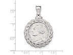 FJC Finejewelers Sterling Silver 21.1 X 2mm $0.05 Rope Coin Bezel Pendant Necklace - Chain Included