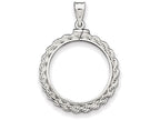 FJC Finejewelers Sterling Silver 26.4 X 1.8mm Susan B. Anthony Rope Coin Bezel Pendant Necklace - Chain Included