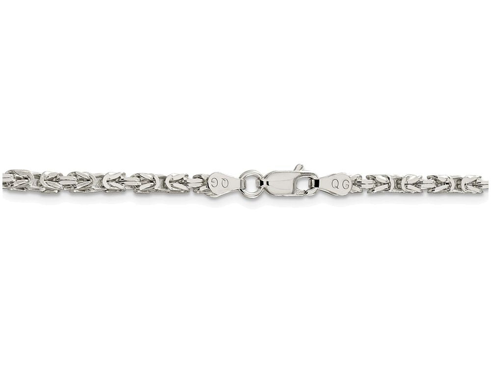 FJC Finejewelers 18 Inch Sterling Silver 2.5mm Byzantine Chain Necklace