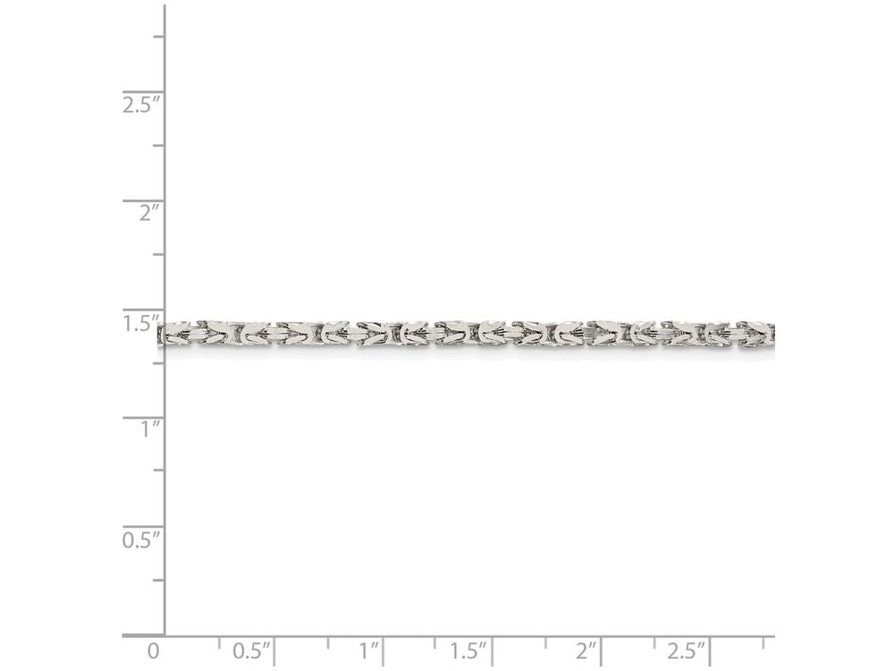 FJC Finejewelers 18 Inch Sterling Silver 2.5mm Byzantine Chain Necklace