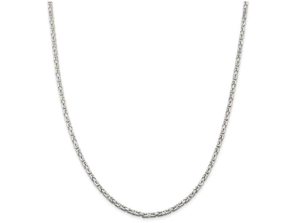 FJC Finejewelers 18 Inch Sterling Silver 2.5mm Byzantine Chain Necklace