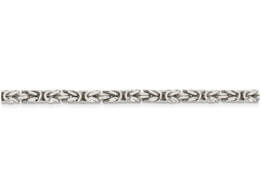 FJC Finejewelers 18 Inch Sterling Silver 3.25mm Byzantine Chain Necklace
