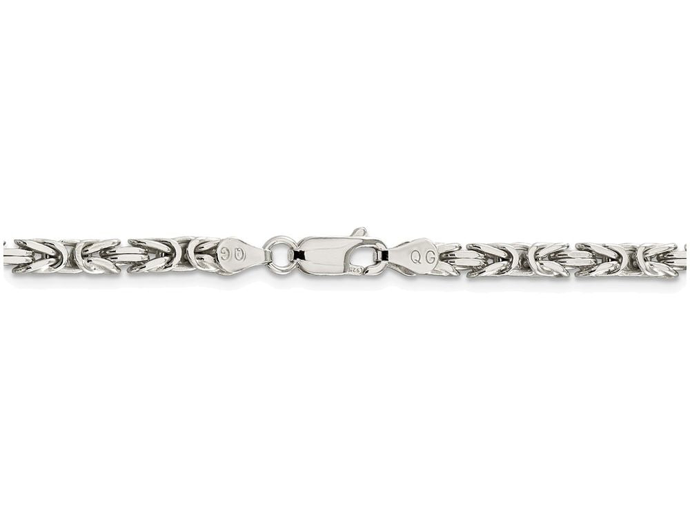 FJC Finejewelers 18 Inch Sterling Silver 3.25mm Byzantine Chain Necklace