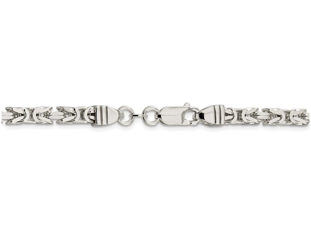 FJC Finejewelers 18 Inch Sterling Silver 4.25mm Byzantine Chain Necklace