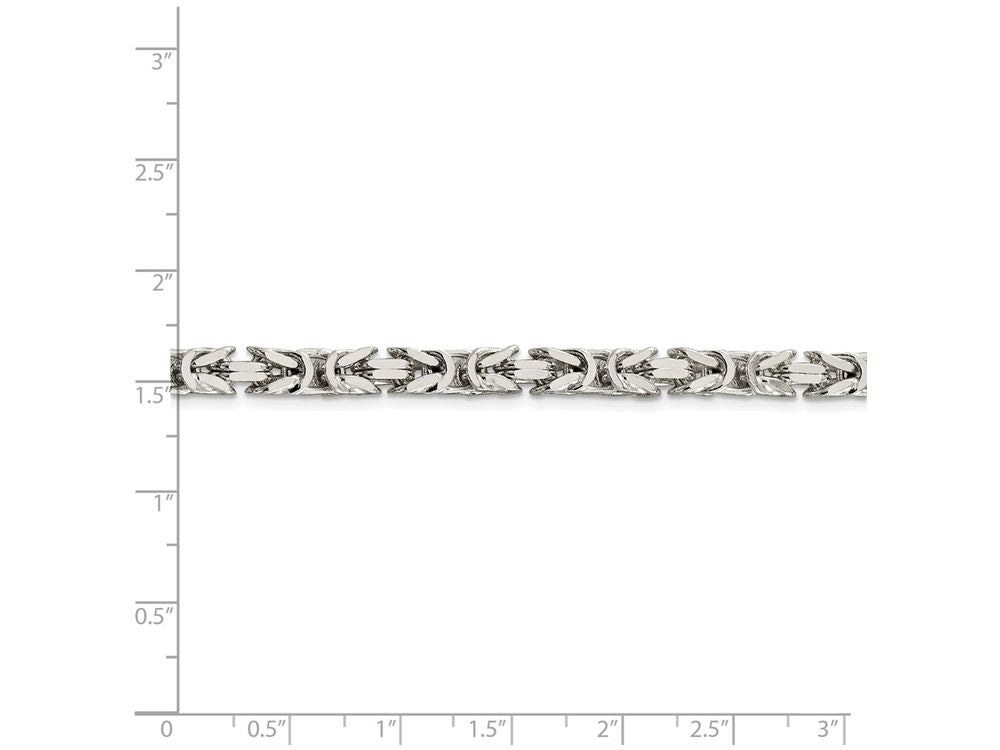 FJC Finejewelers 20 Inch Sterling Silver 5mm Square Byzantine Chain Necklace
