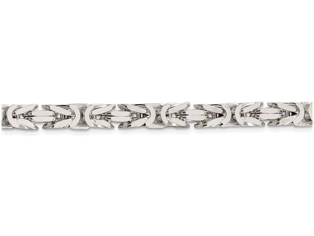 FJC Finejewelers 20 Inch Sterling Silver 6mm Square Byzantine Chain Necklace