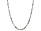 FJC Finejewelers 20 Inch Sterling Silver 6mm Square Byzantine Chain Necklace