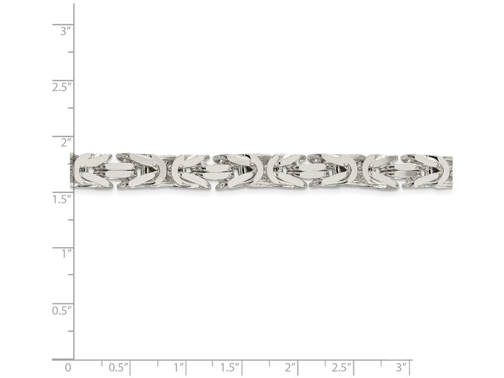 FJC Finejewelers 20 Inch Sterling Silver 6.9mm Square Byzantine Chain Necklace
