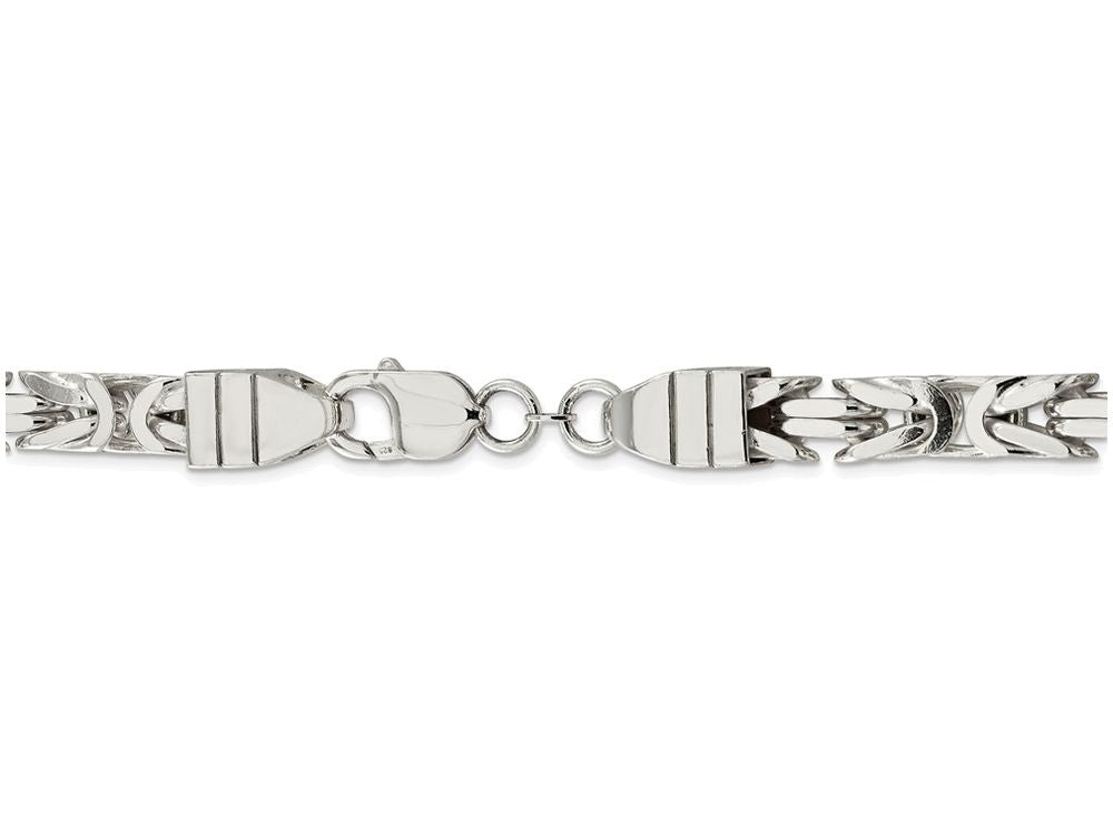 FJC Finejewelers 20 Inch Sterling Silver 8.25mm Square Byzantine Chain Necklace
