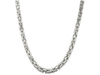 FJC Finejewelers 20 Inch Sterling Silver 8.25mm Square Byzantine Chain Necklace