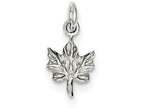 FJC Finejewelers Sterling Silver Maple Leaf Charm