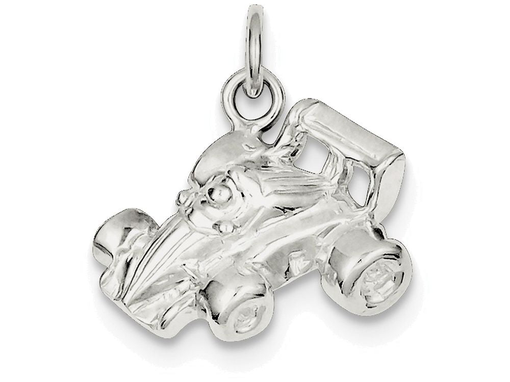 FJC Finejewelers Sterling Silver Race Car Charm