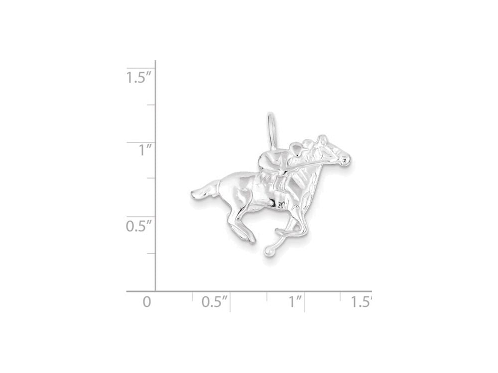 FJC Finejewelers Sterling Silver Race Horse Charm