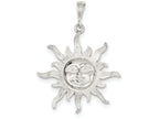 FJC Finejewelers Sterling Silver Sun Pendant Necklace - Chain Included