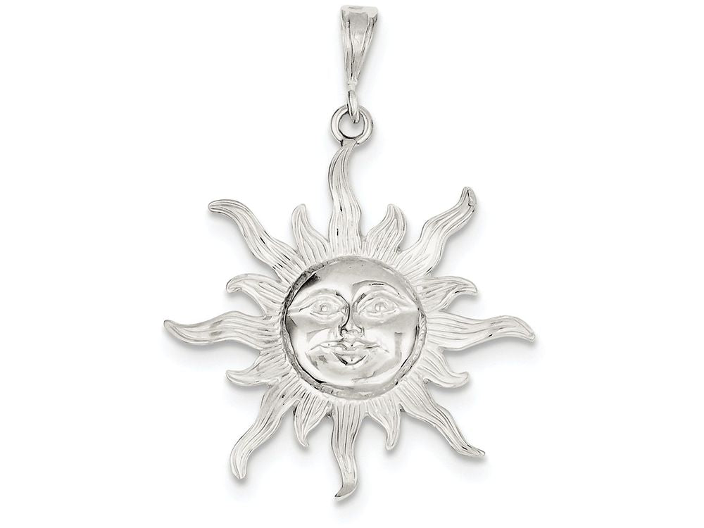 FJC Finejewelers Sterling Silver Sun Pendant Necklace - Chain Included