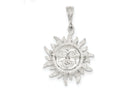 FJC Finejewelers Sterling Silver Sun Pendant Necklace - Chain Included