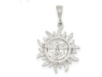 FJC Finejewelers Sterling Silver Sun Pendant Necklace - Chain Included