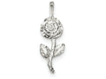 FJC Finejewelers Sterling Silver Rose Pendant Necklace - Chain Included