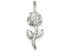 FJC Finejewelers Sterling Silver Rose Pendant Necklace - Chain Included