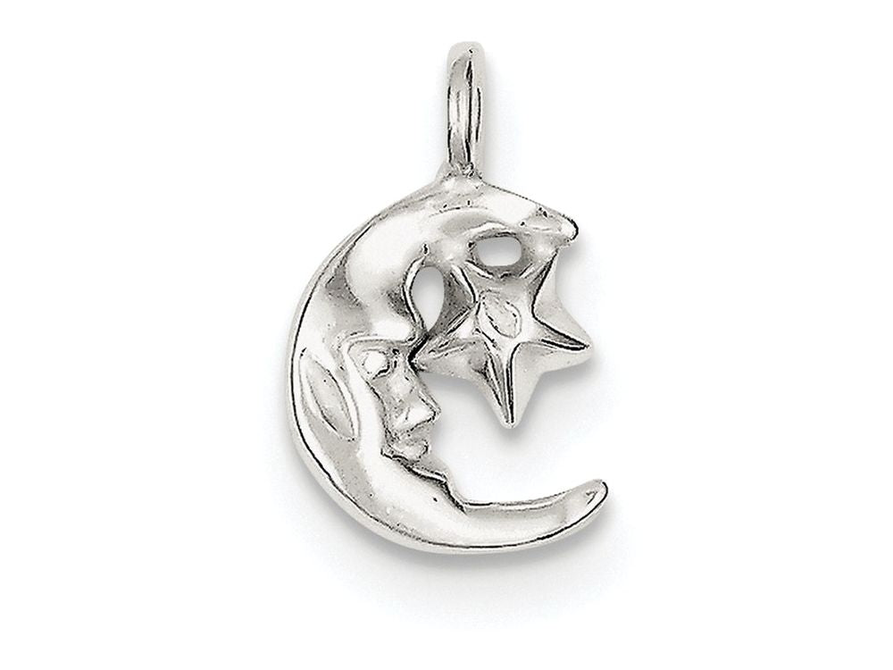 FJC Finejewelers Sterling Silver Moon and Star Charm