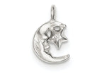 FJC Finejewelers Sterling Silver Moon and Star Charm