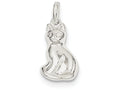 FJC Finejewelers Sterling Silver Cat Charm