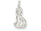 FJC Finejewelers Sterling Silver Cat Charm