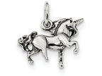 FJC Finejewelers Sterling Silver Antiqued Unicorn Charm