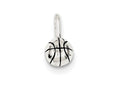 FJC Finejewelers Sterling Silver Antiqued Basketball Charm