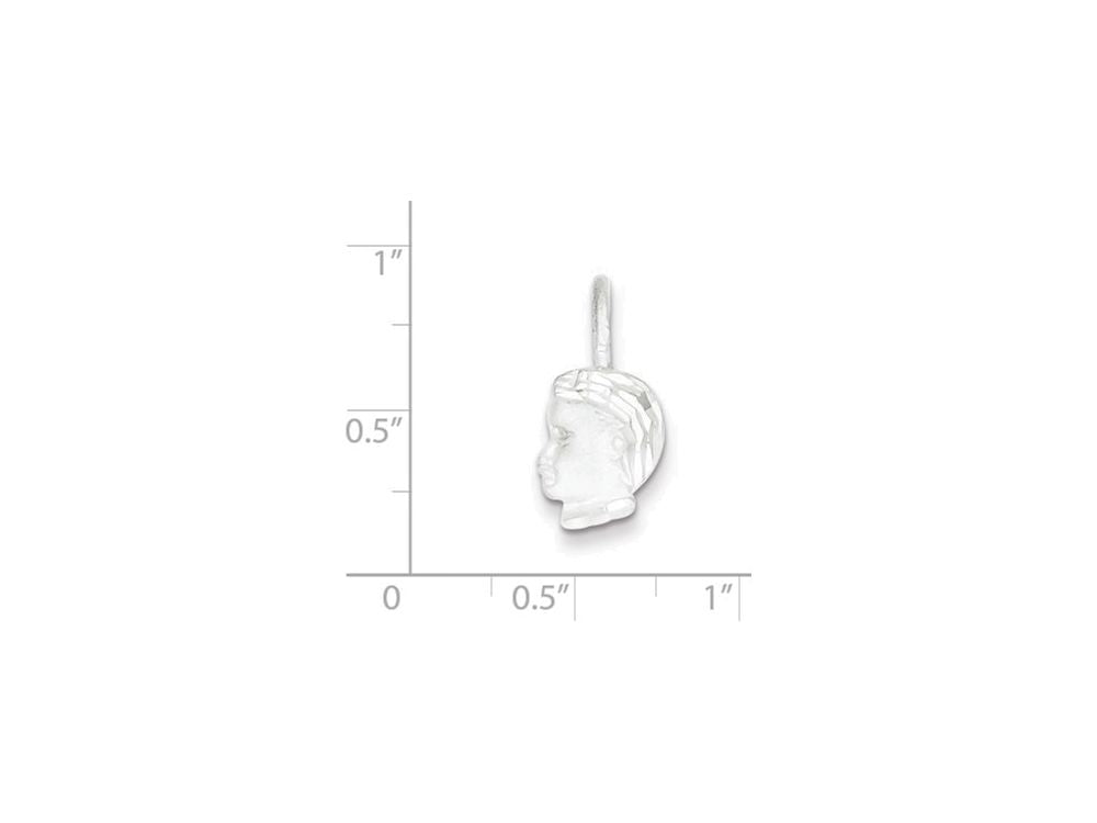 FJC Finejewelers Sterling Silver Boy Head Charm