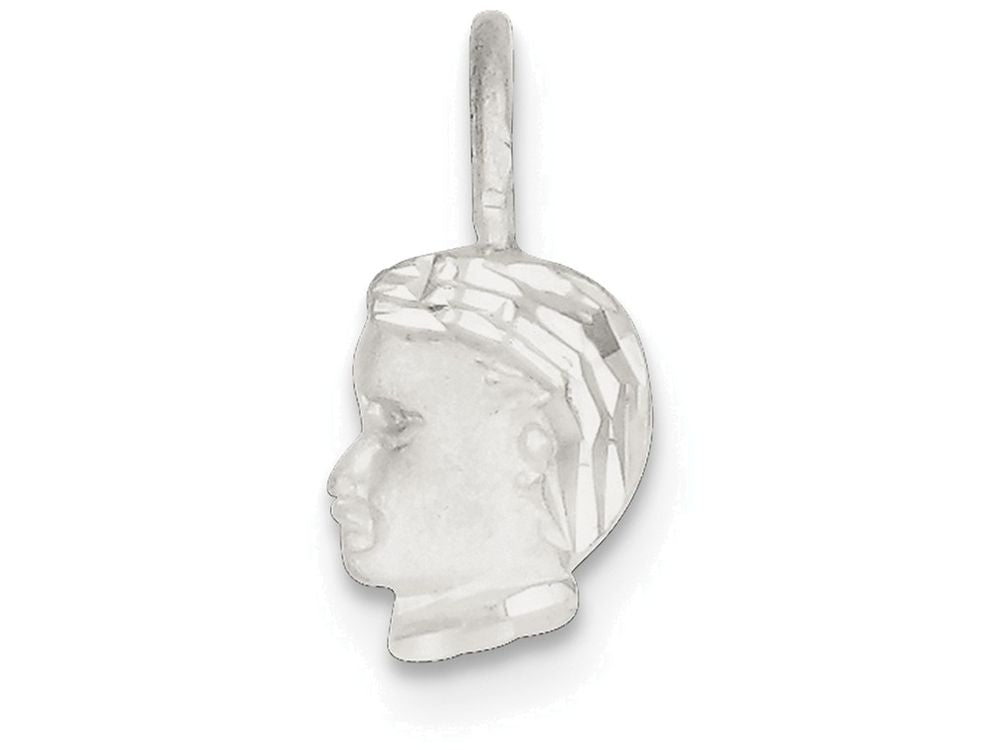 FJC Finejewelers Sterling Silver Boy Head Charm