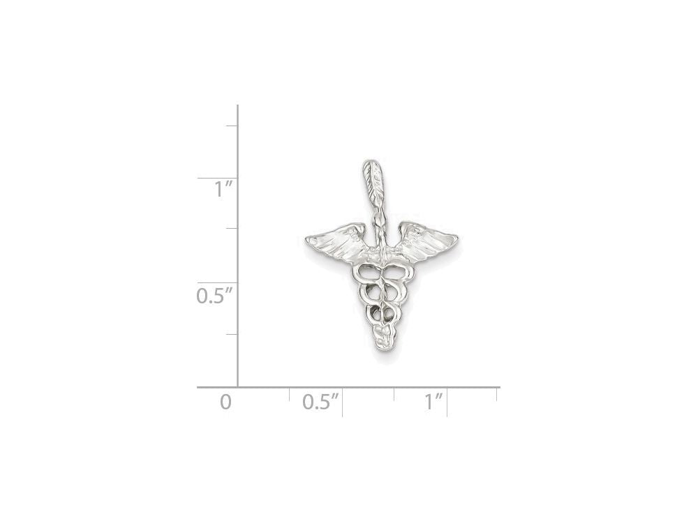 FJC Finejewelers Sterling Silver Caduceus Charm