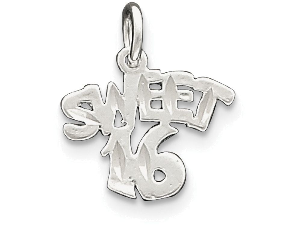 FJC Finejewelers Sterling Silver Sweet 16 Charm