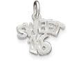 FJC Finejewelers Sterling Silver Sweet 16 Charm
